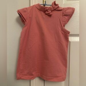 Janie and Jack Coral Bow Accent Tee